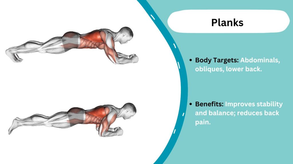 planks exercise for a himalayan trek