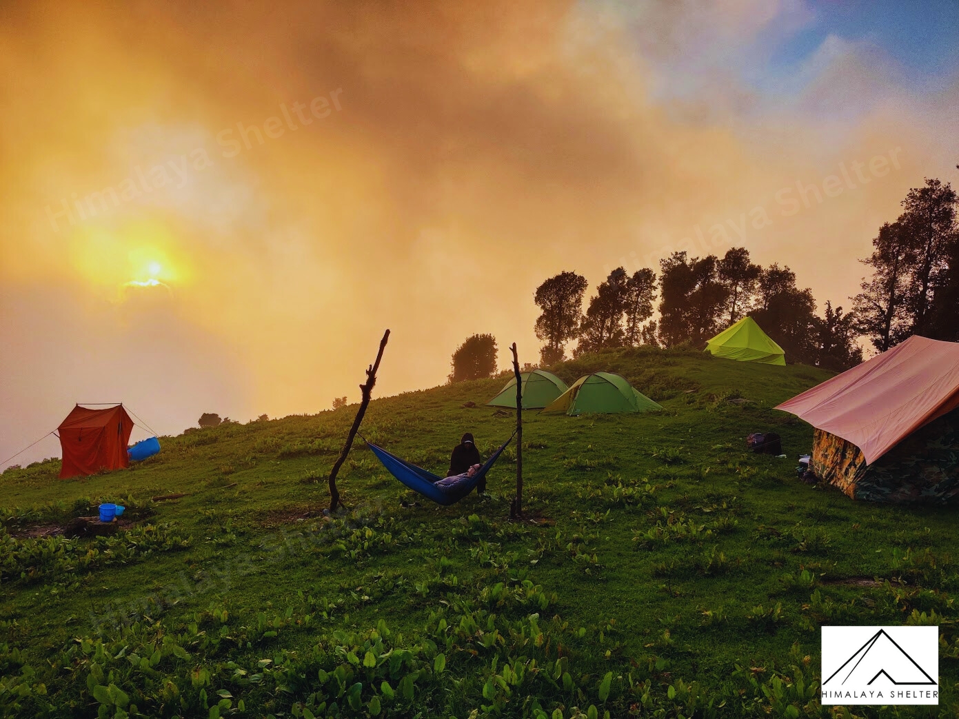 Campsite of nag tibba trek