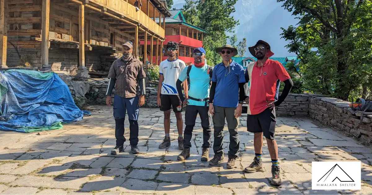 Trekkers On Day 1 For Rupin Pass Trek
