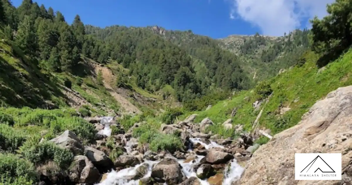 Lower Waterfall On Day 5 Of The Rupin Pass Trek