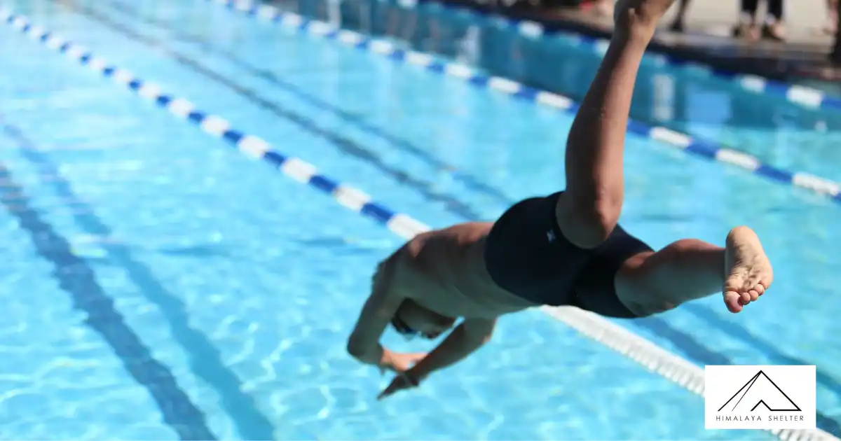 Swimmer Diving In The Pool