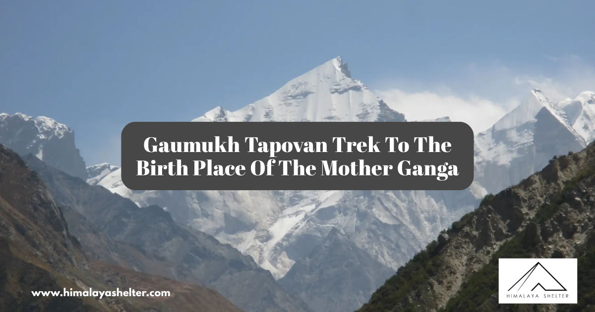 Gaumukh Tapovan Trek To The Birth Place Of The Mother Ganga