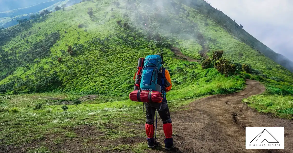 Trekker With His Rucksack 