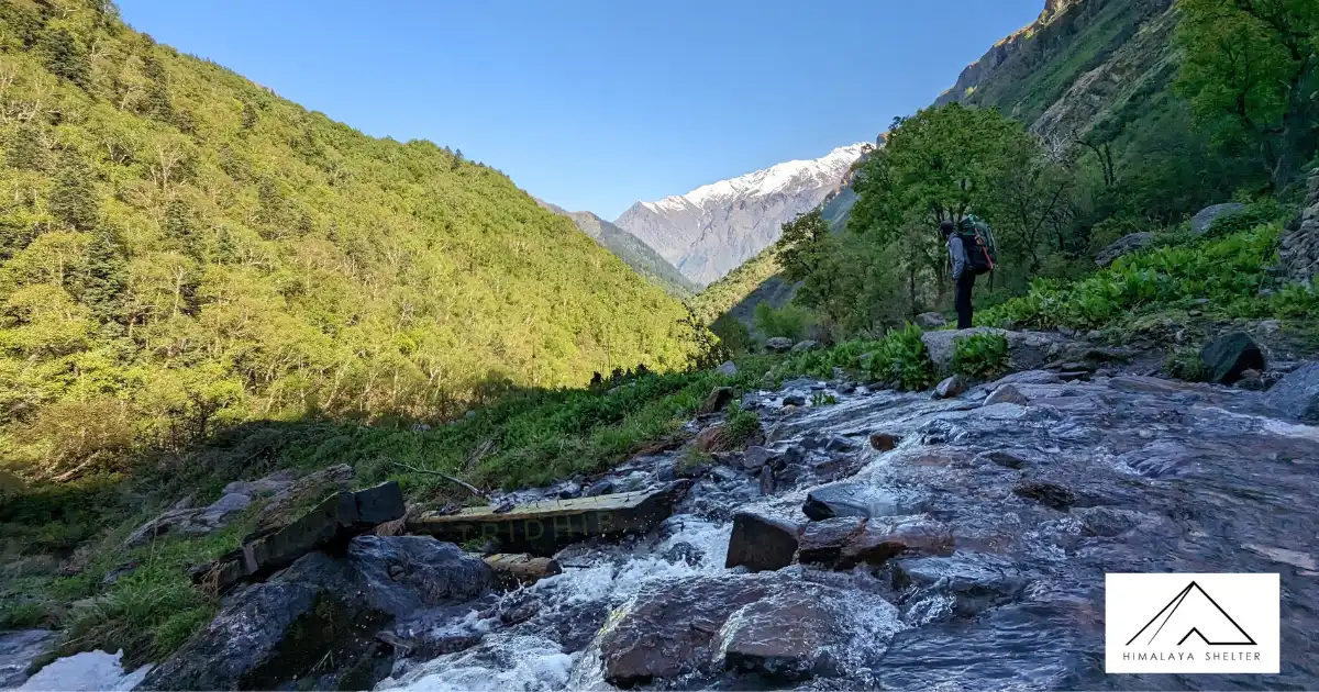 Trekker Gazing At A View From Riverstream