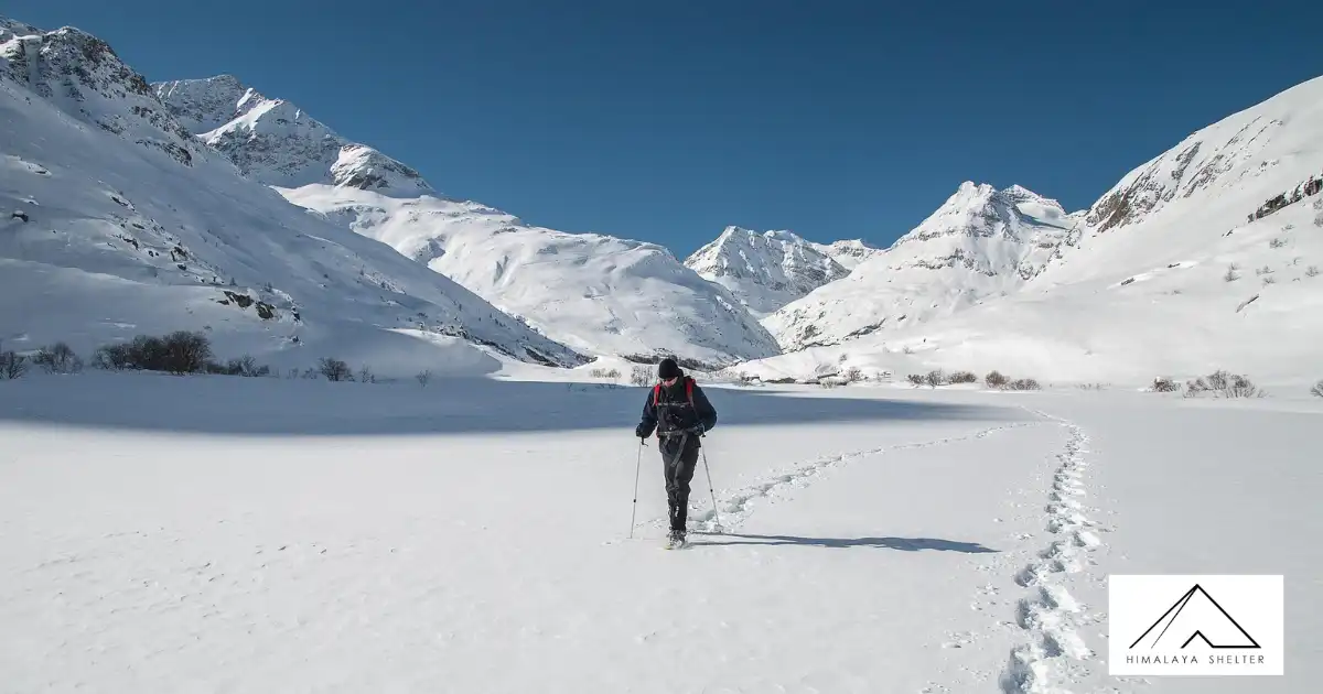 Solo Trekker On An Expedition