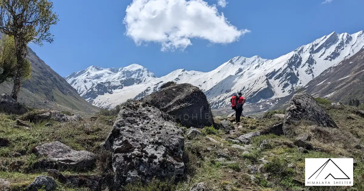 Trekker On Bali Pass Trek