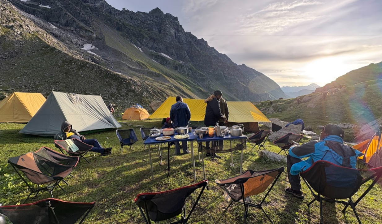 campsite 3 of hampta pass