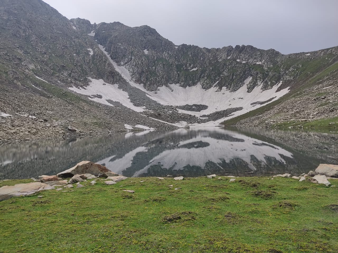katori sar lake in pir panjal lakes trek