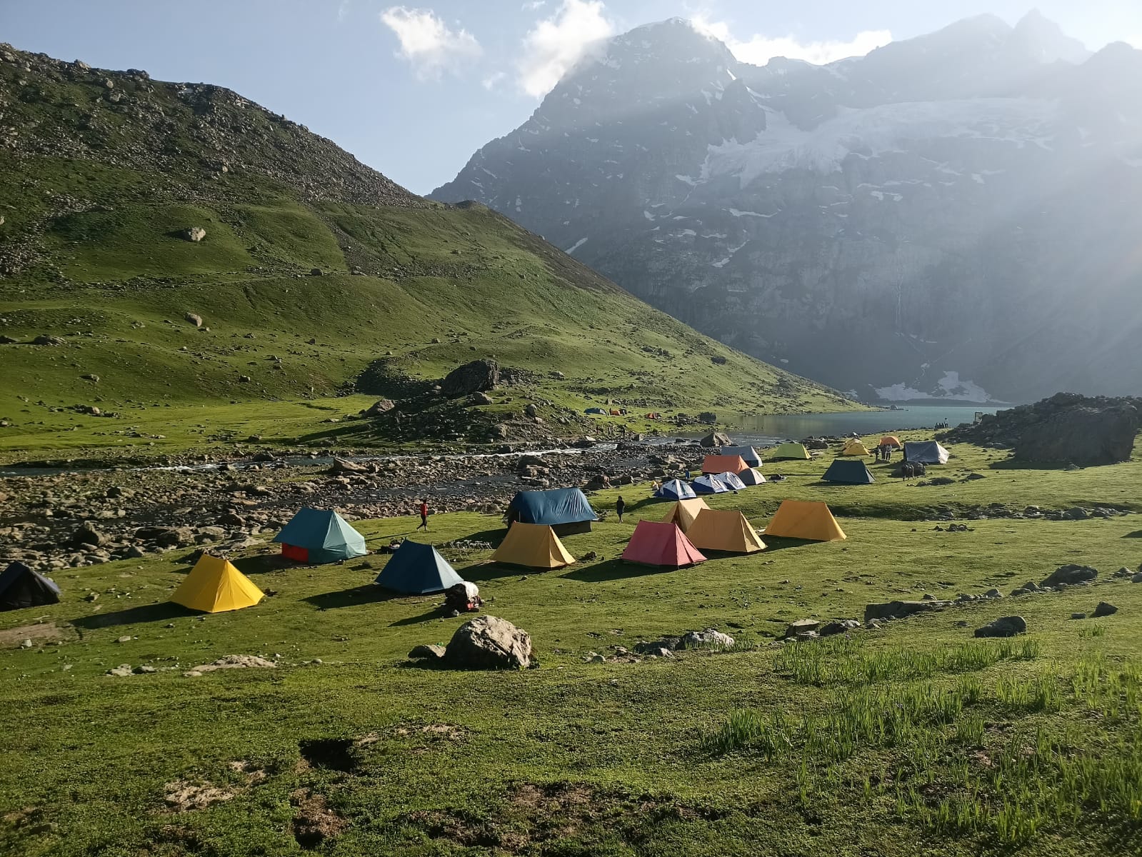 campsite in pir panjal lakes trek