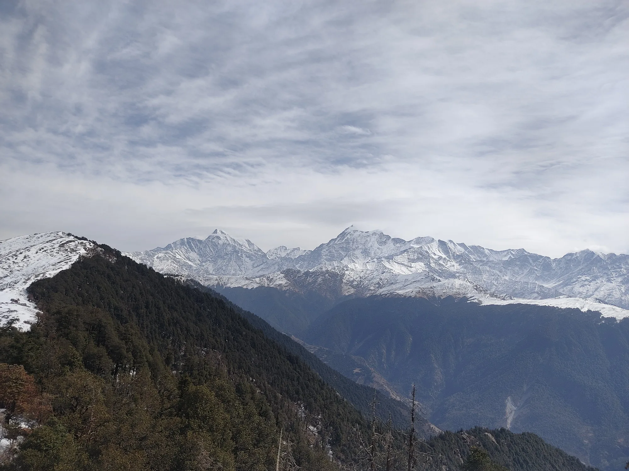 Himalayan view from Brahmatal Trek