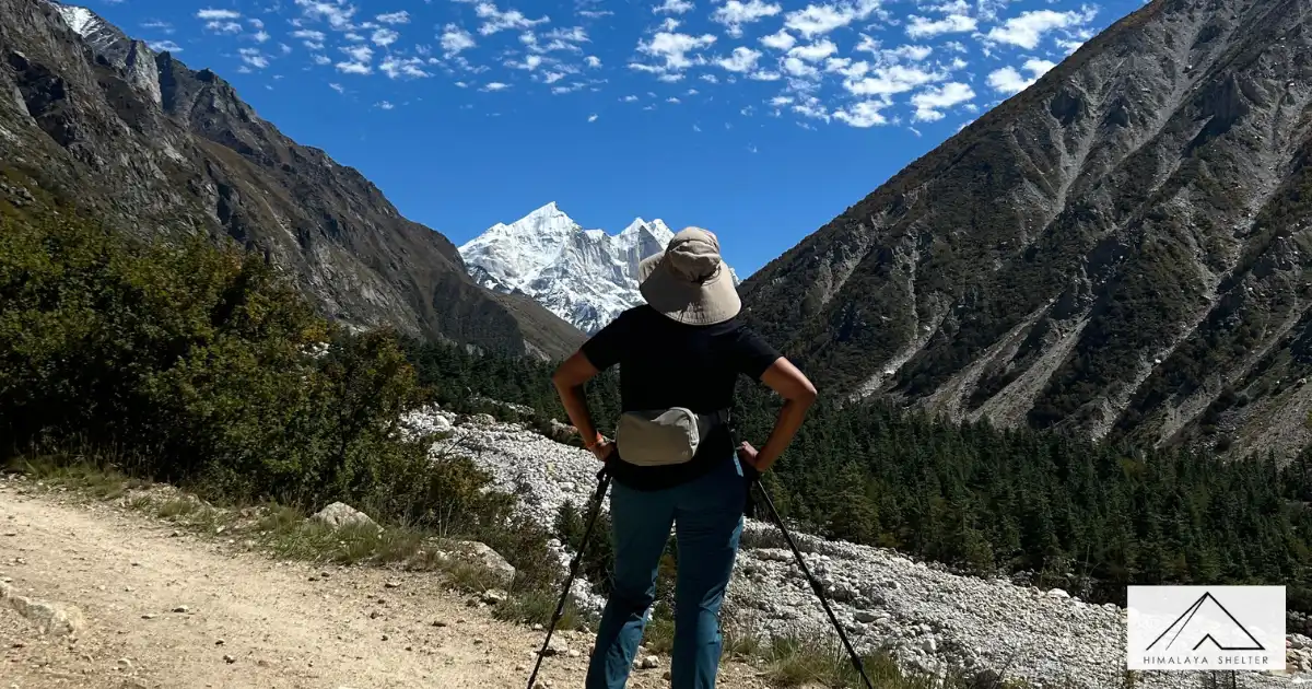 View Of Bhagirathi Peak From Bhojbasa