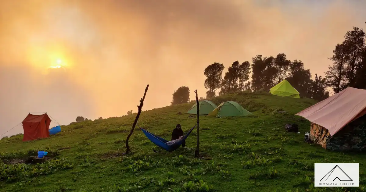 Sunrise At Nab Tibba Trek Campsite