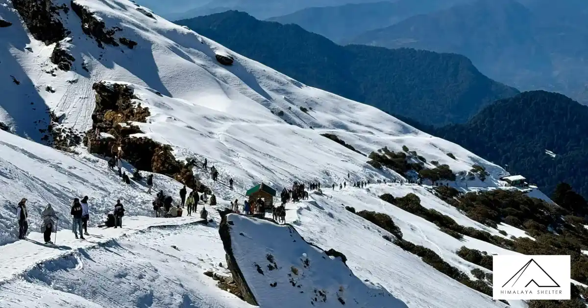 People At Chopta Chandrashila Trail