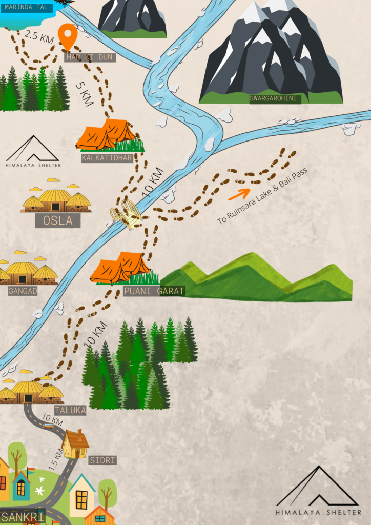 Har Ki Dun trek Route Map