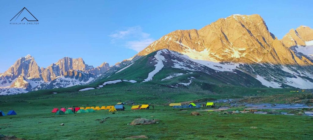 Kashmir great lakes trek Campsite View