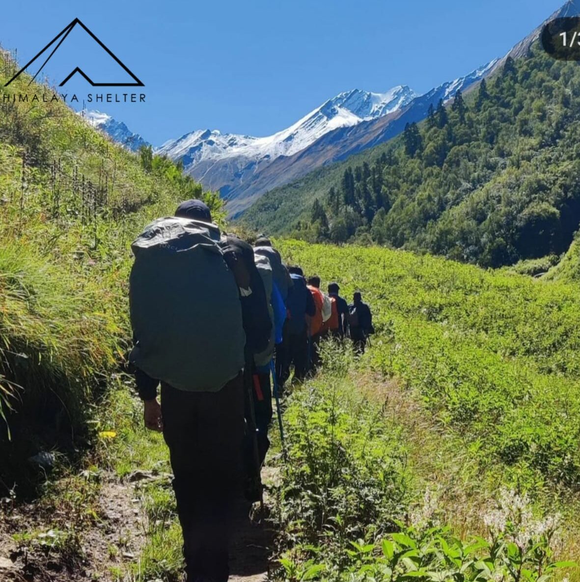 trekkers toward the bali pass Trek