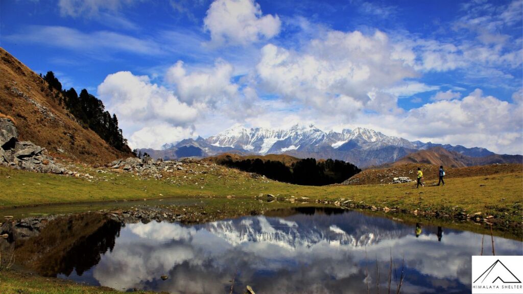 a small lake in Dayara Bugyal Trek