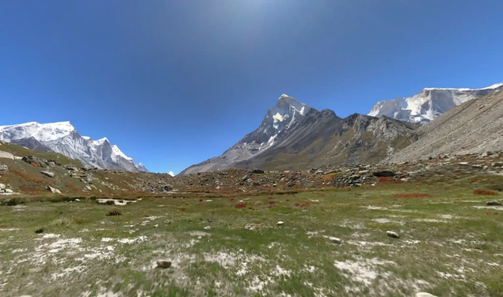 tapovan, with an amazing breathtaking view of Mt Shivling