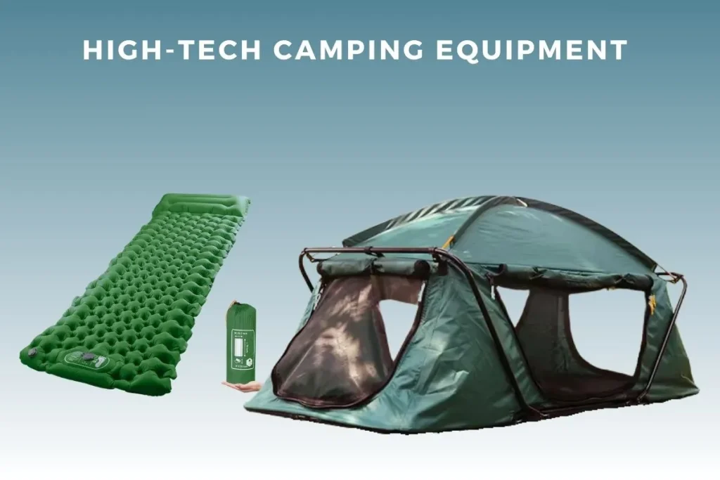 high-tech camping equipment for trekking